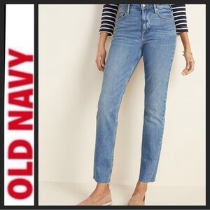 Old Navy High Waist Power Slim Straight Jeans